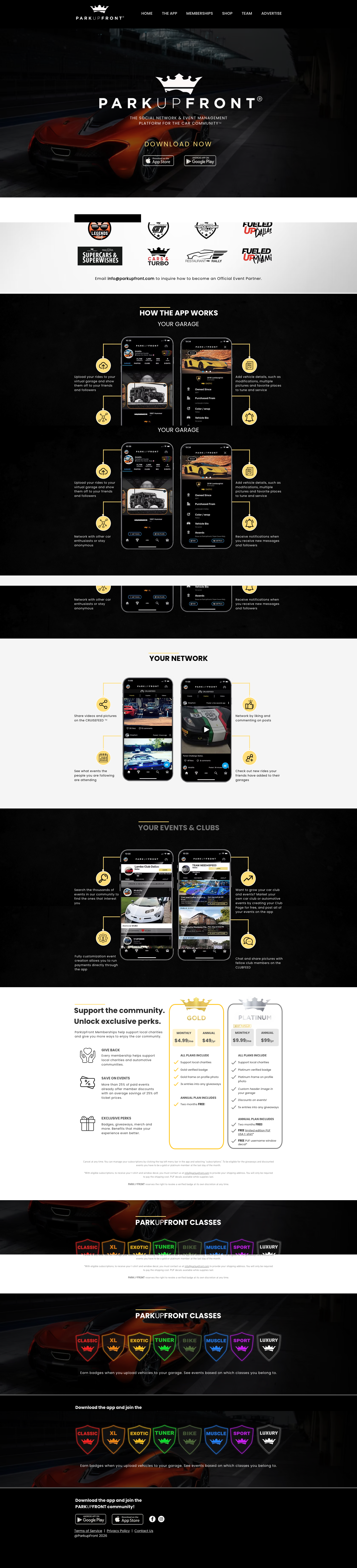 ParkUpFront website